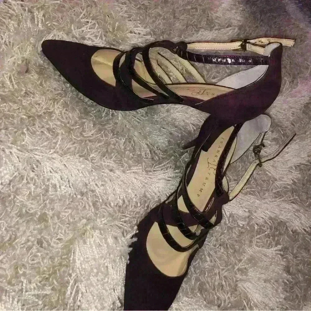 IVANKA TRUMP purple suede pumps size 8M - Picture 6 of 11
